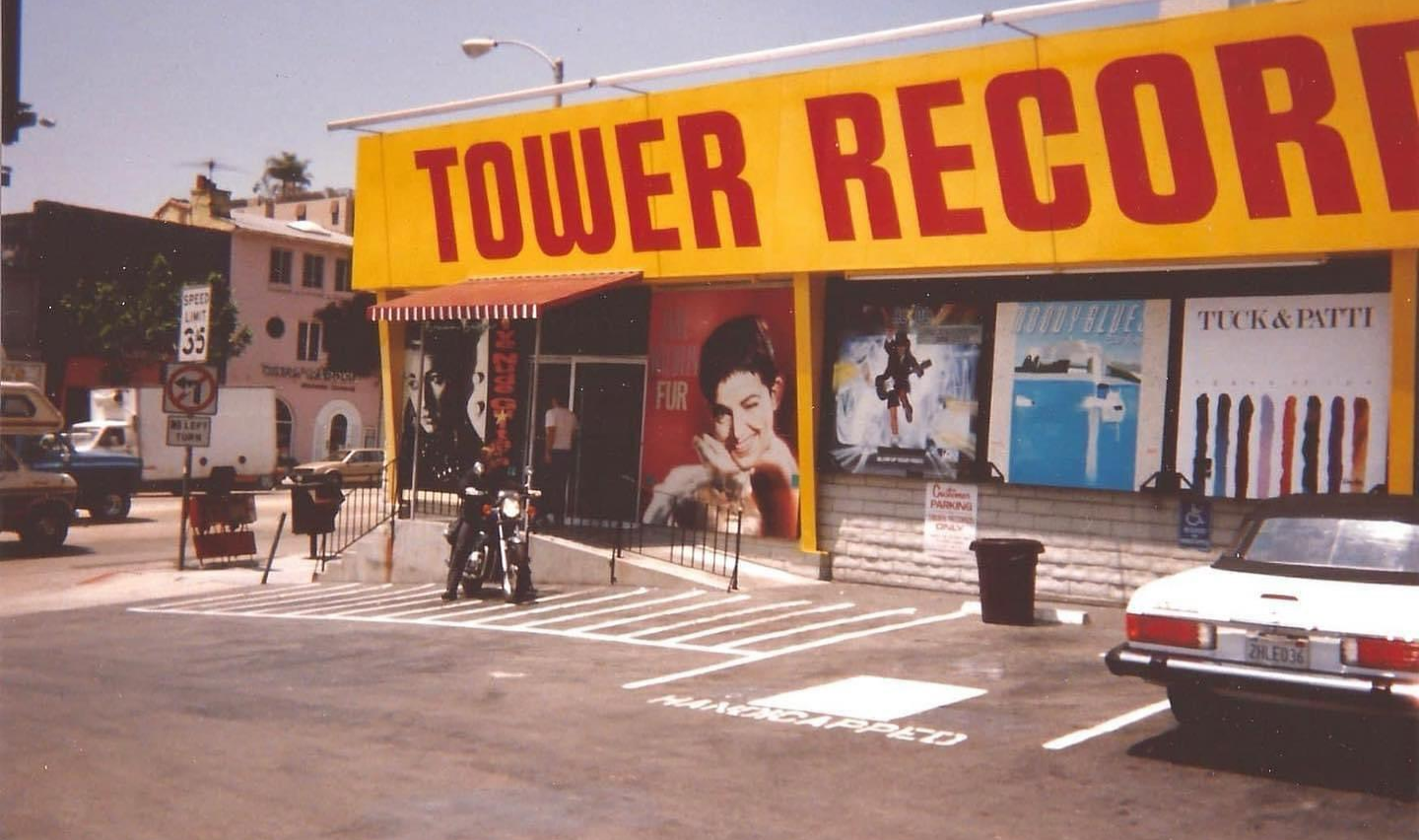 Tower Records on Sunset Boulevard. (1988) Photo by Gary Helsinger