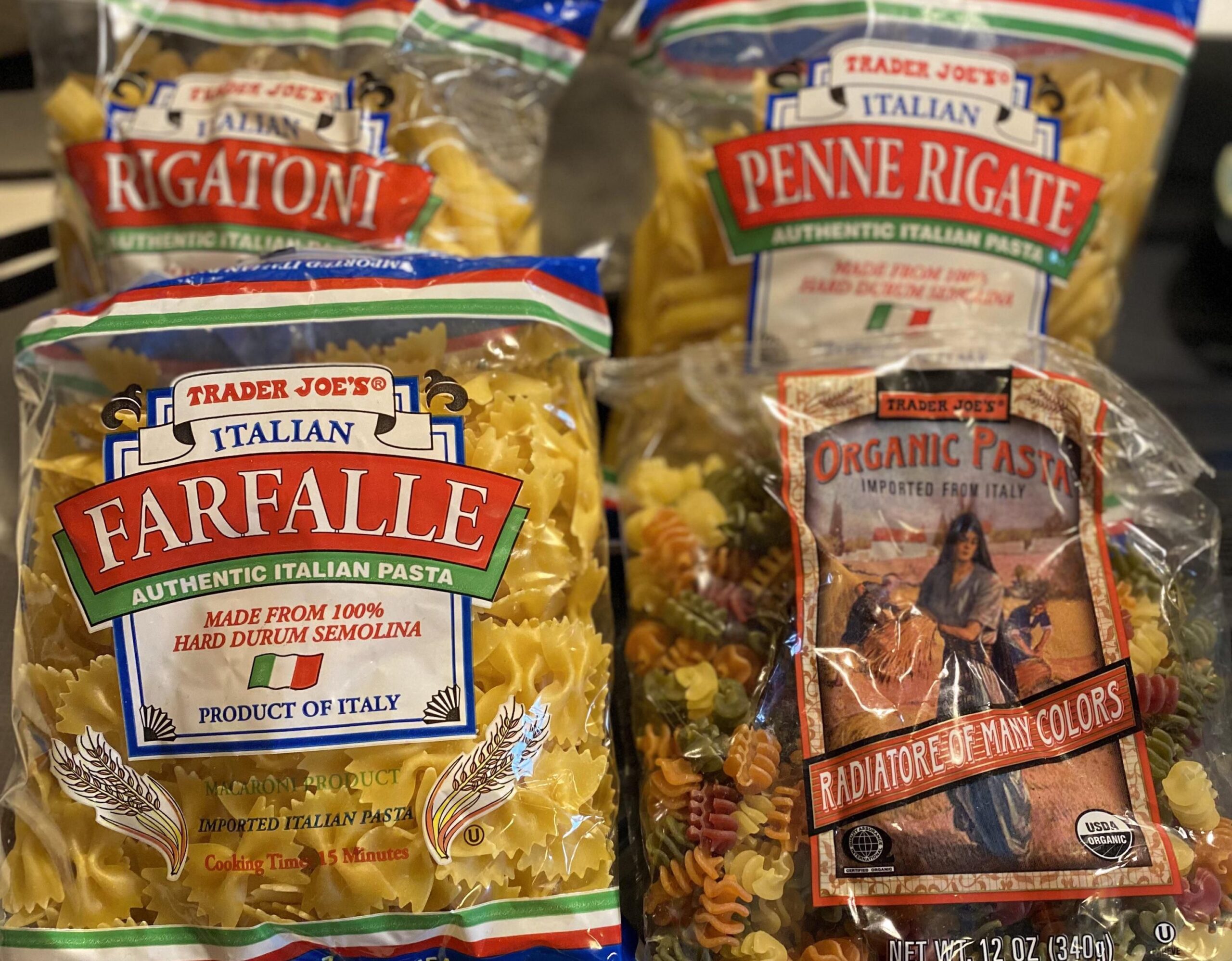 TJ’s pasta is one thing I always stock up on. It cooks up great and holds its shape without getting mushy at all.