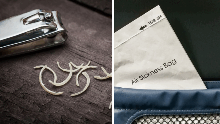 Barf Bags, Toenail Clippings and 10 Other Wacky Things That People Collect, like nail clippings and airline barf bags.