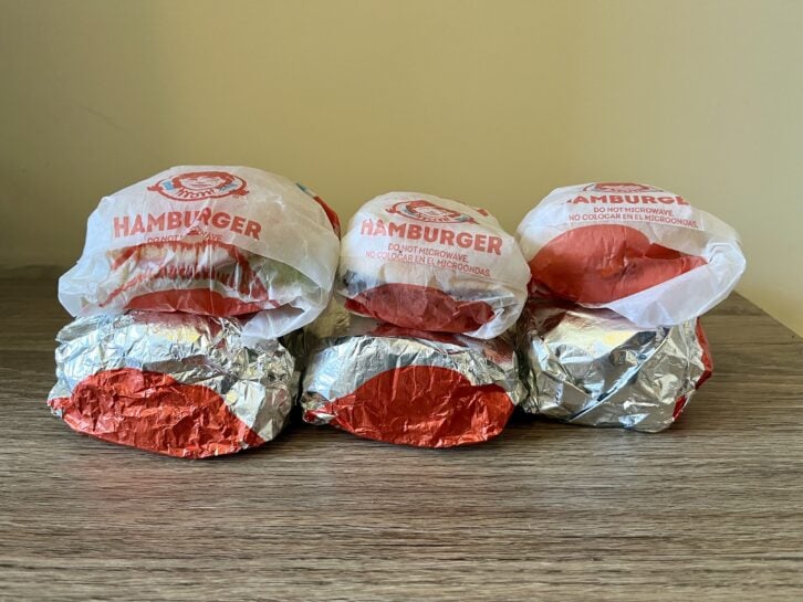 6 wendy's burgers