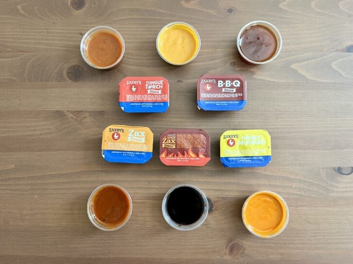 12 different zaxby's dipping sauces