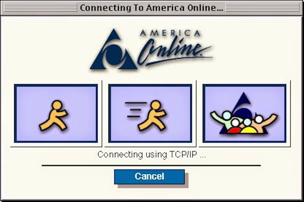 AOL Dial Up & waiting for what seemed like forever