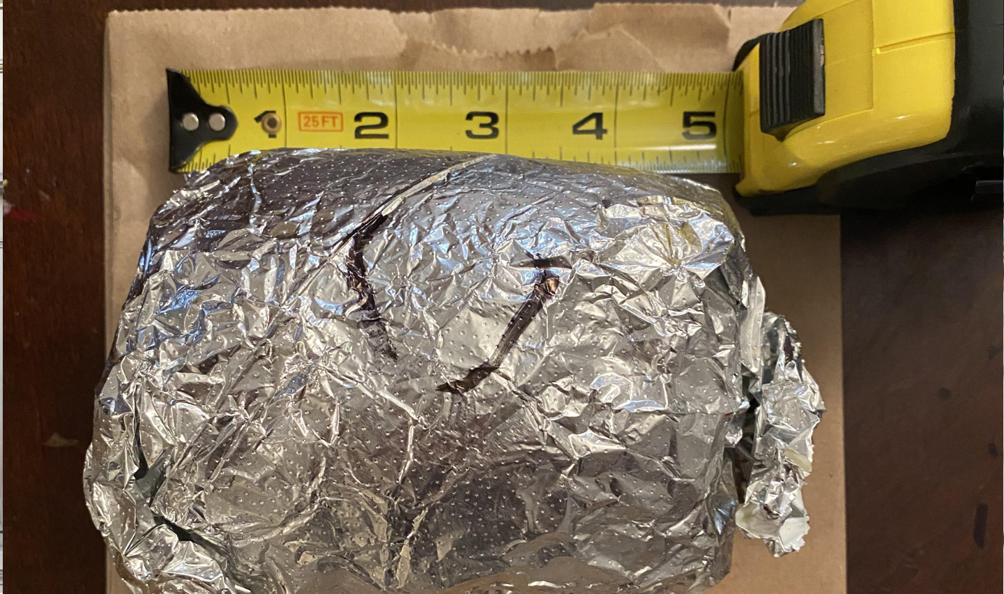 Chipotle Burrito Measured