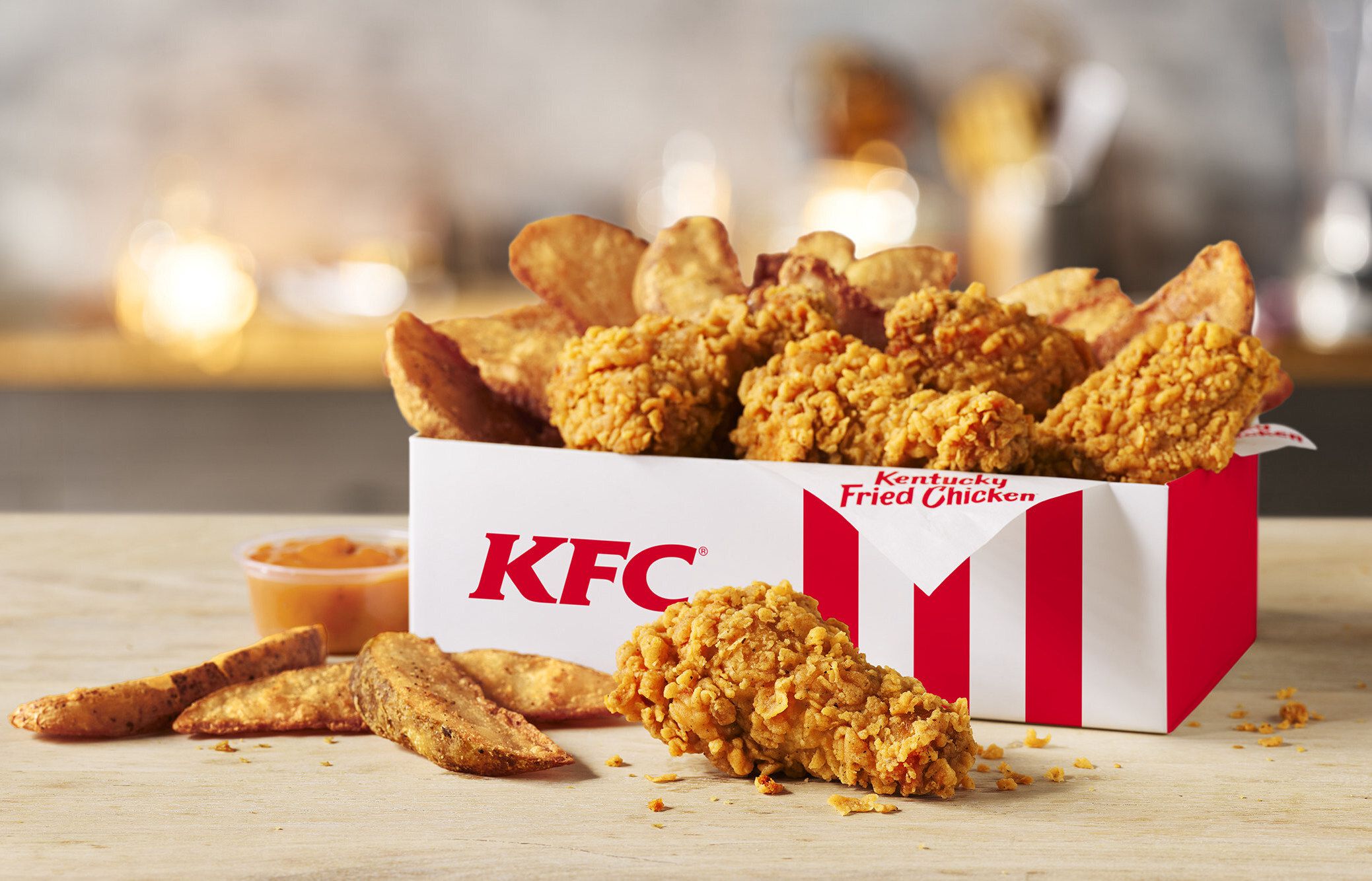 KFC Potato Wedges and Hot & Spicy Wings