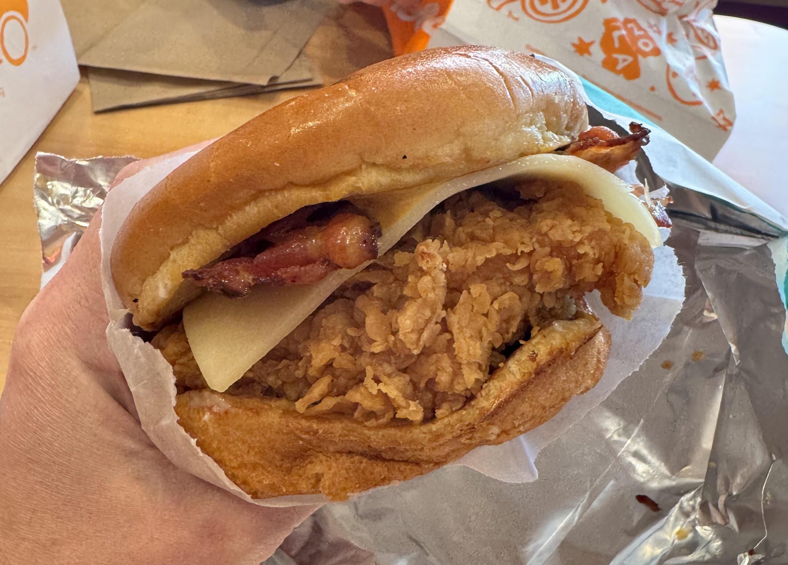 Popeyes’ Bacon and Cheese Chicken Sandwich