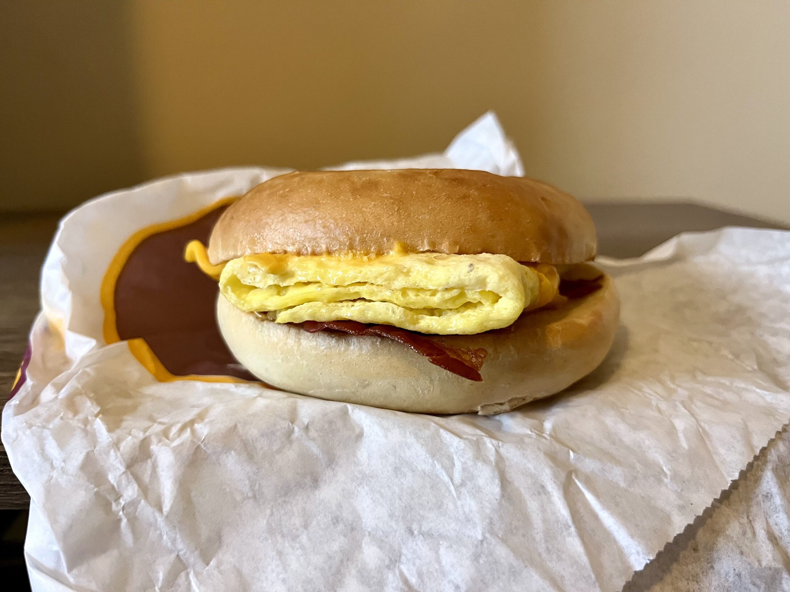 Bacon, egg, and cheese bagel from McDonald's