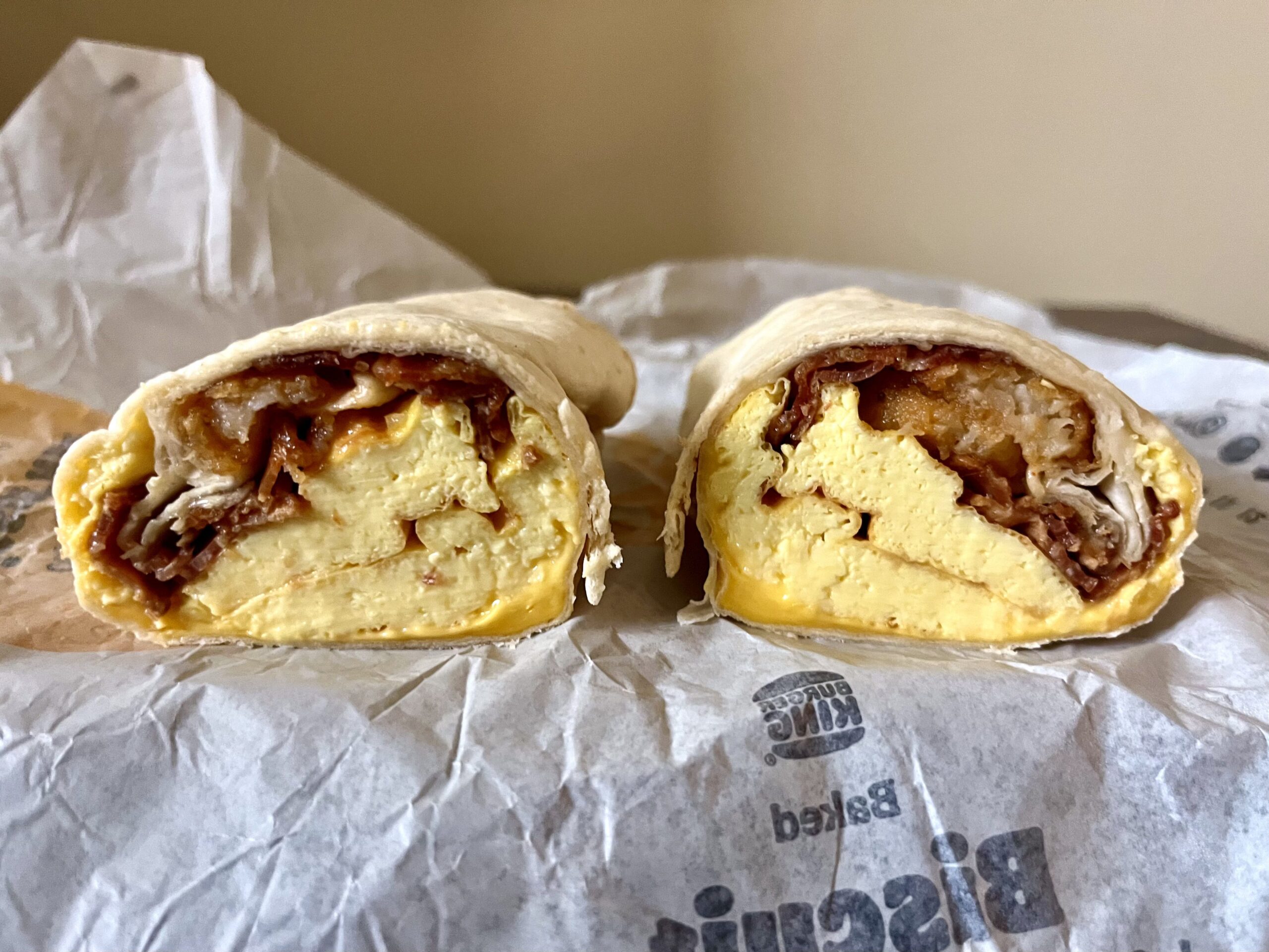 Egg-normous breakfast burrito from burger king