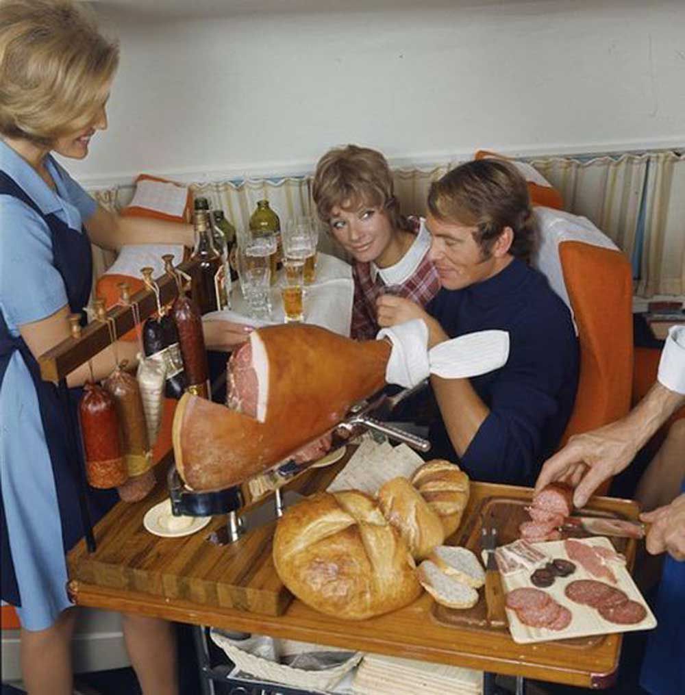 Ham on an airline flight