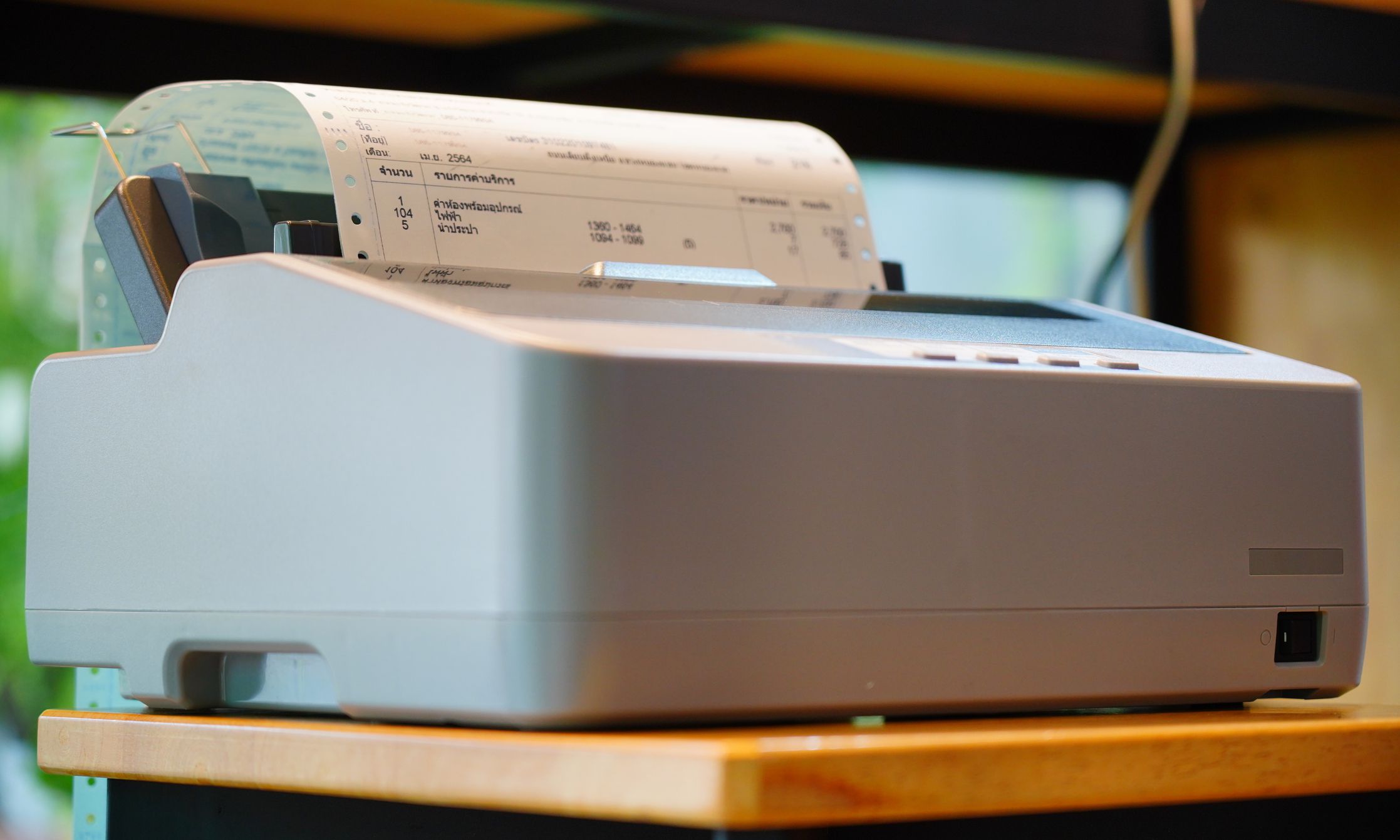 Close-up Dot matrix printer
