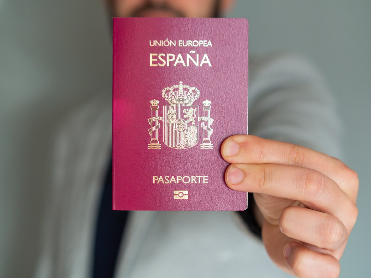 A person holding a passport
