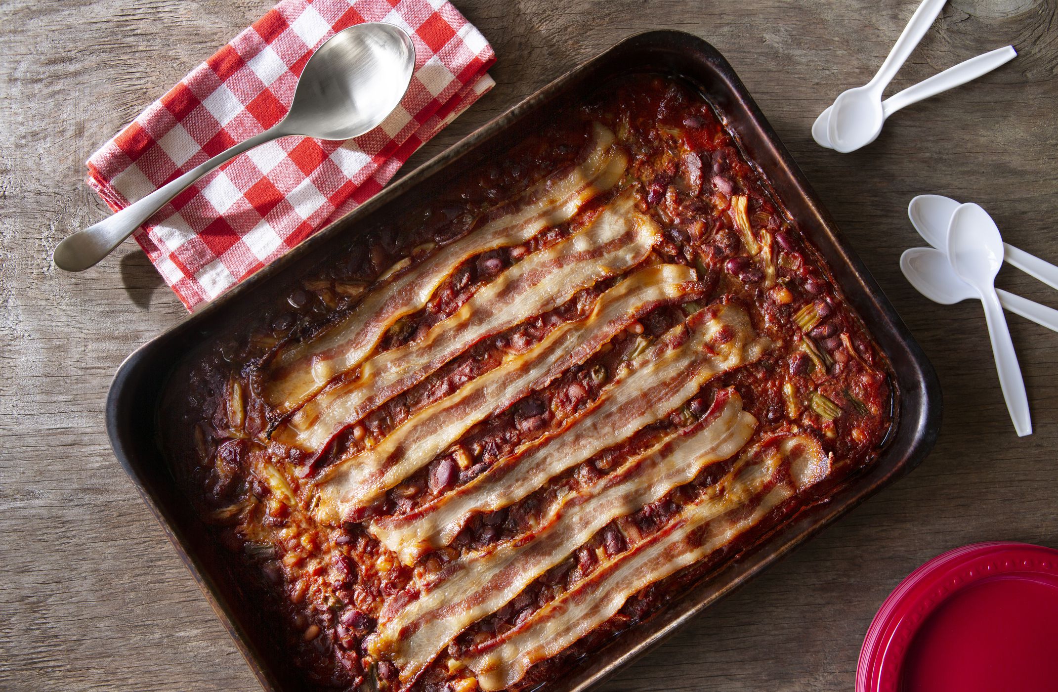 BBQ Barbecue Baked Beans Summer Potluck Gathering