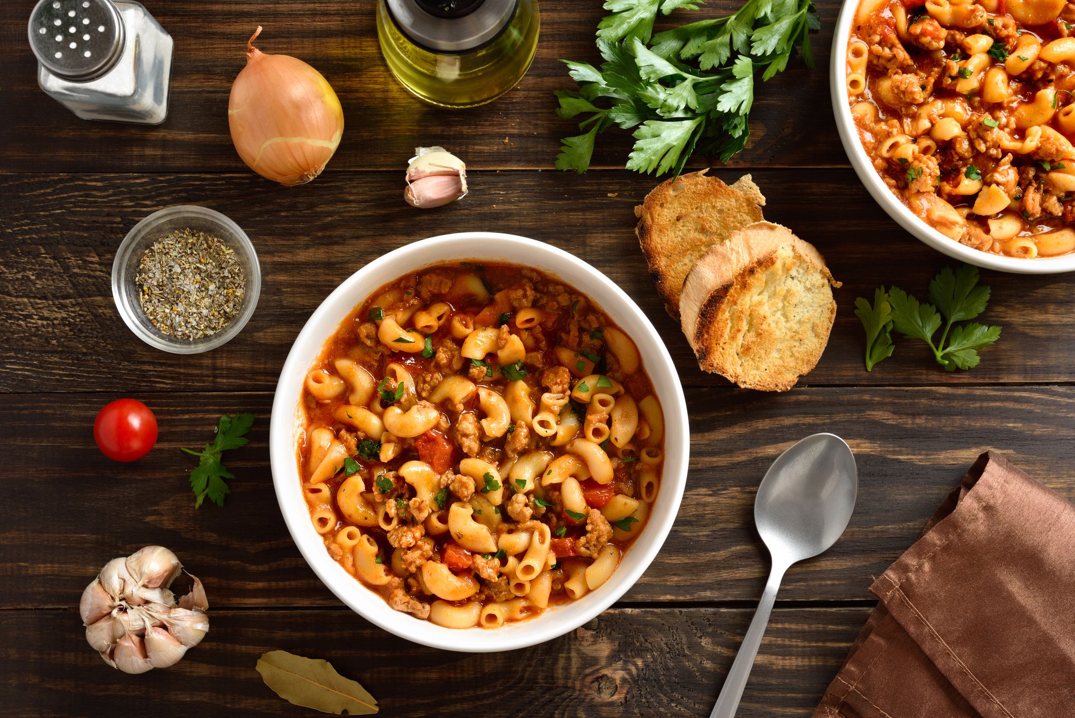Beef and Macaroni Soup