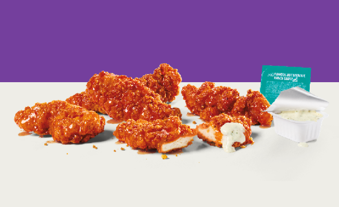 Jack in the Box hot honey spicy chicken strips