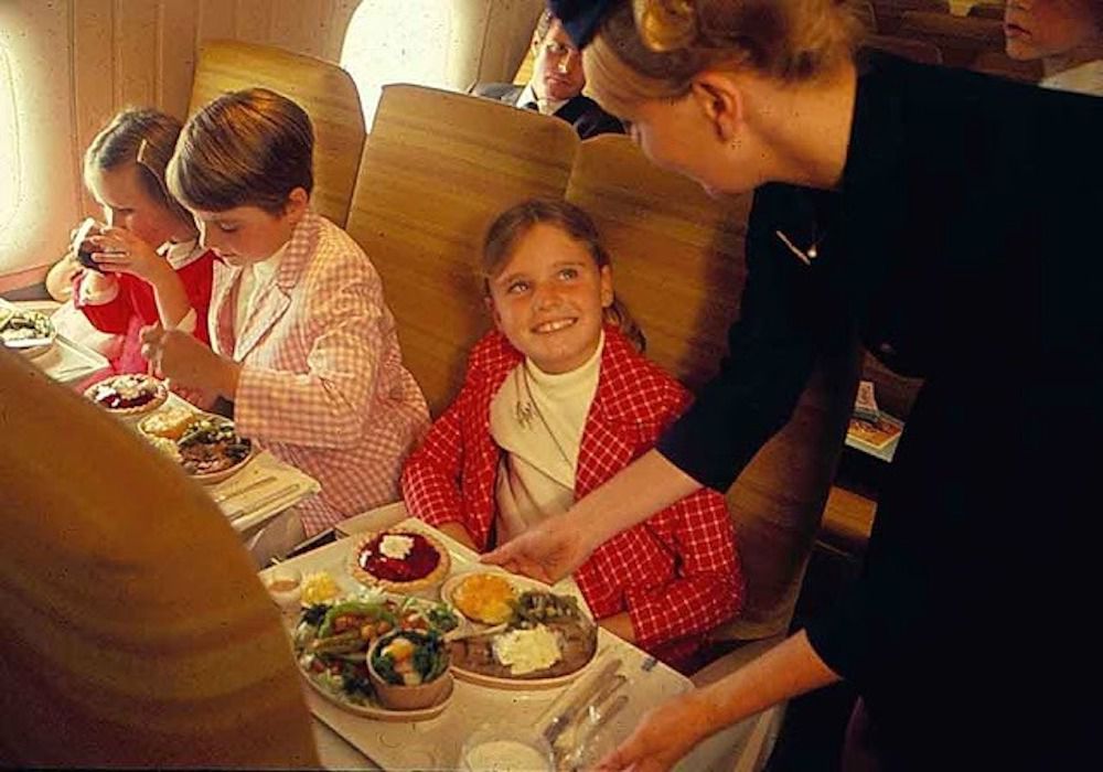 Vintage Airplane Meal with Kids