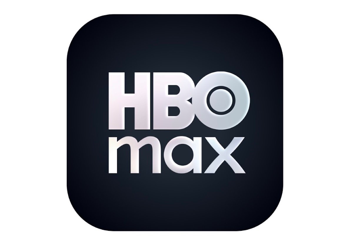 The HBO Max logo featuring the words "HBO max" in bold, white and silver gradient letters on a dark, rounded square background.