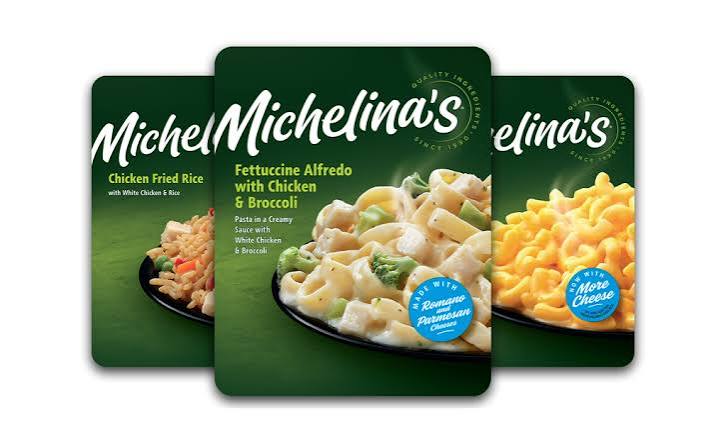 Three Michelina’s frozen meal boxes: Chicken Fried Rice, Fettuccine Alfredo with Chicken & Broccoli, and Macaroni & Cheese, displayed overlapping against a white background.