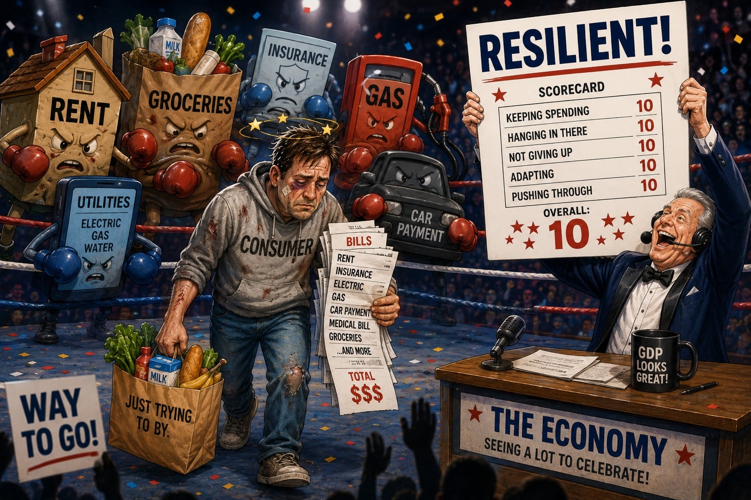 Resilient American consumer battered by rent, groceries, insurance, gas and other living costs